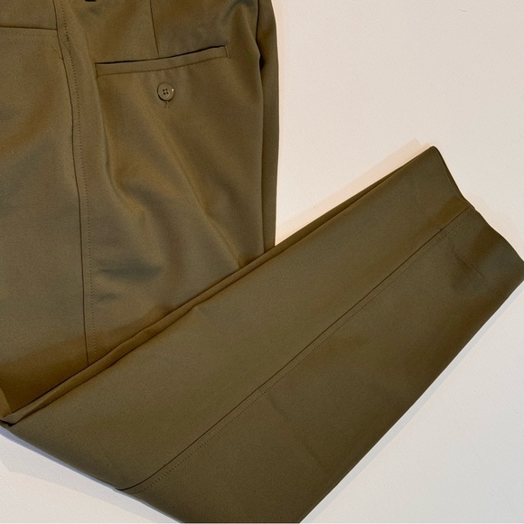 MNG 8 dress pants green khaki front and back pockets - Picture 1 of 9